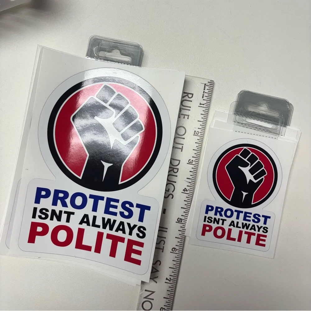 Large Protest Sticker - Picture 3 of 3
